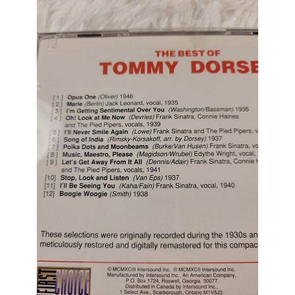 The Best of Tommy Dorsey CD - Picture 5 of 5